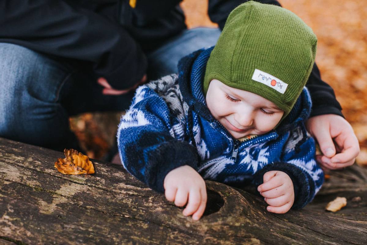 Familie Wald Herbst Baum