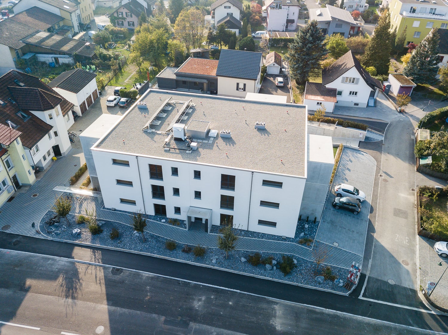 Immobilien Fotografie Drohne Luft Tramstrasse Suhr
