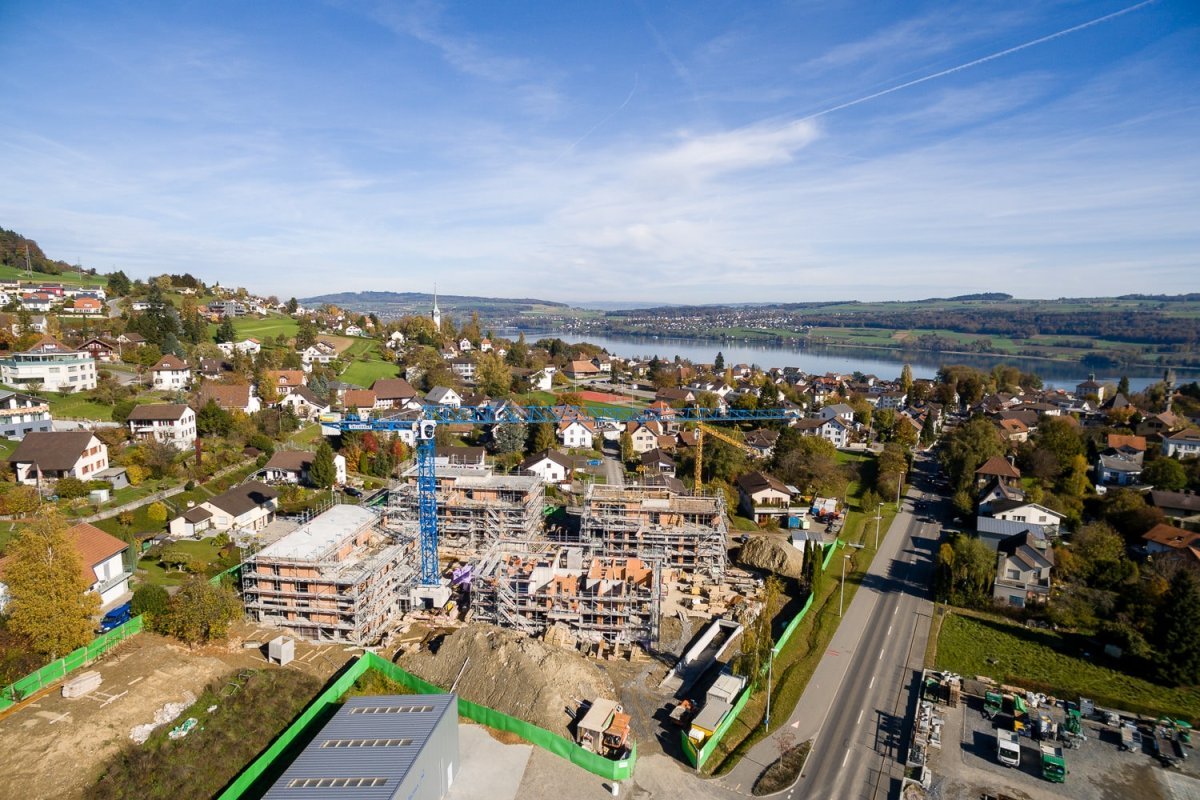 Drohne Luftaufnahme Baustelle