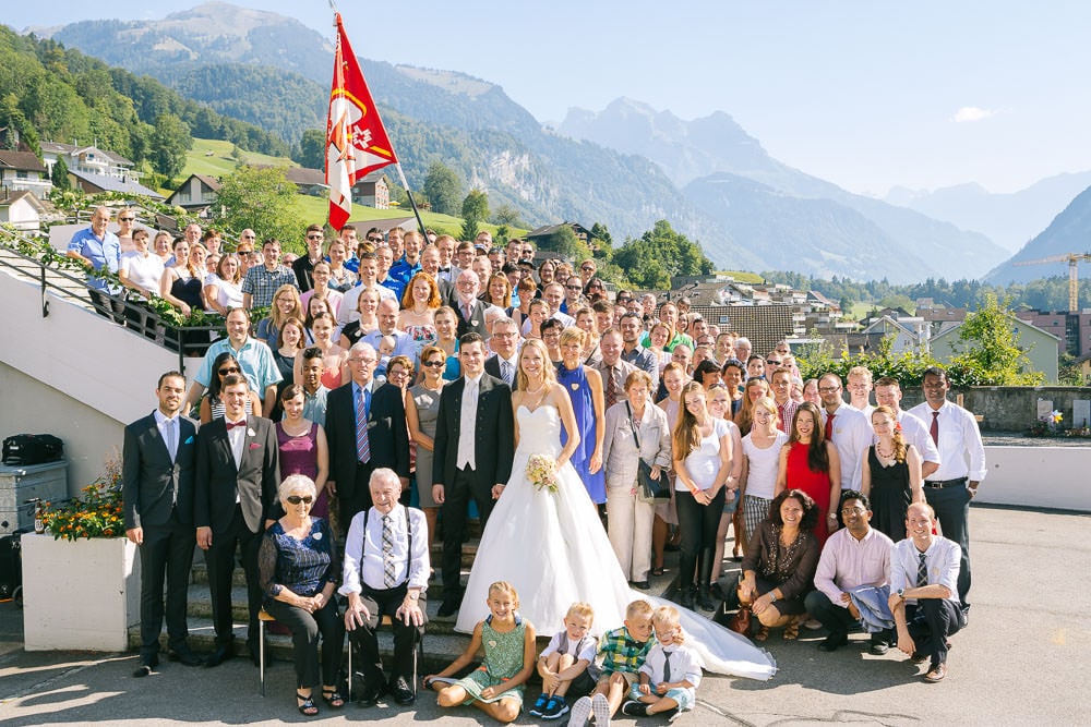 Gruppenfotos Hochzeit Bürgenstock