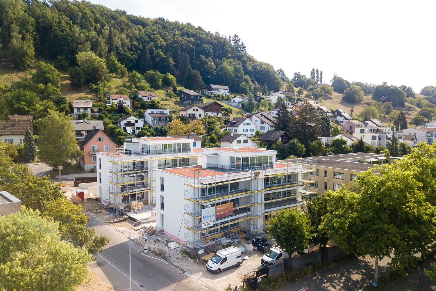 Drohne Luftaufnahme Baustelle