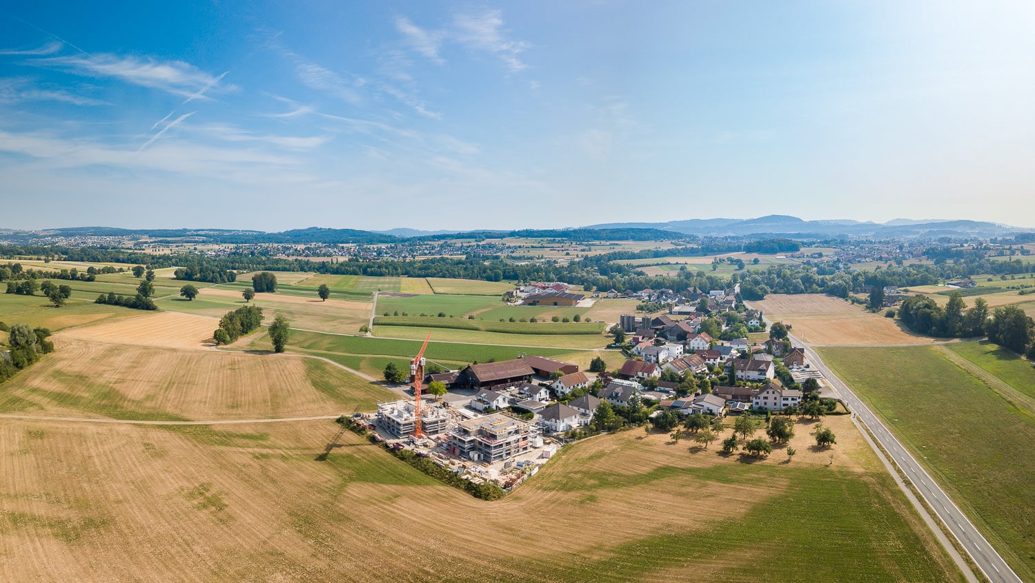 Drohne Luftaufnahme Baustelle