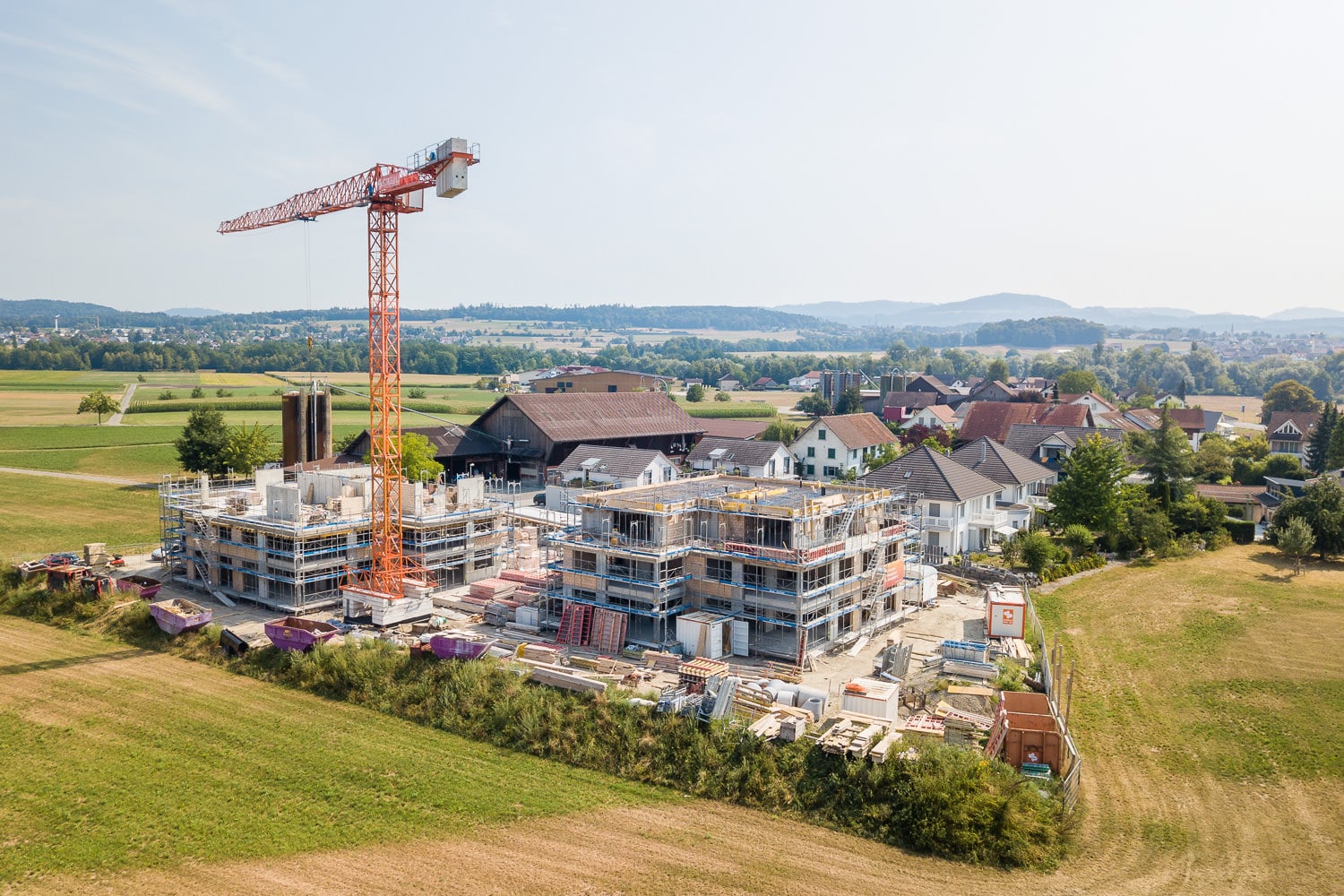 Drohne Luftaufnahme Baustelle