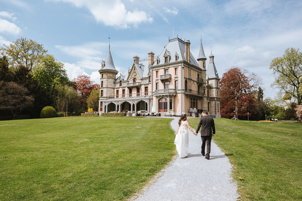Hochzeitskleid Empire Stilrichtung Park Schloss
