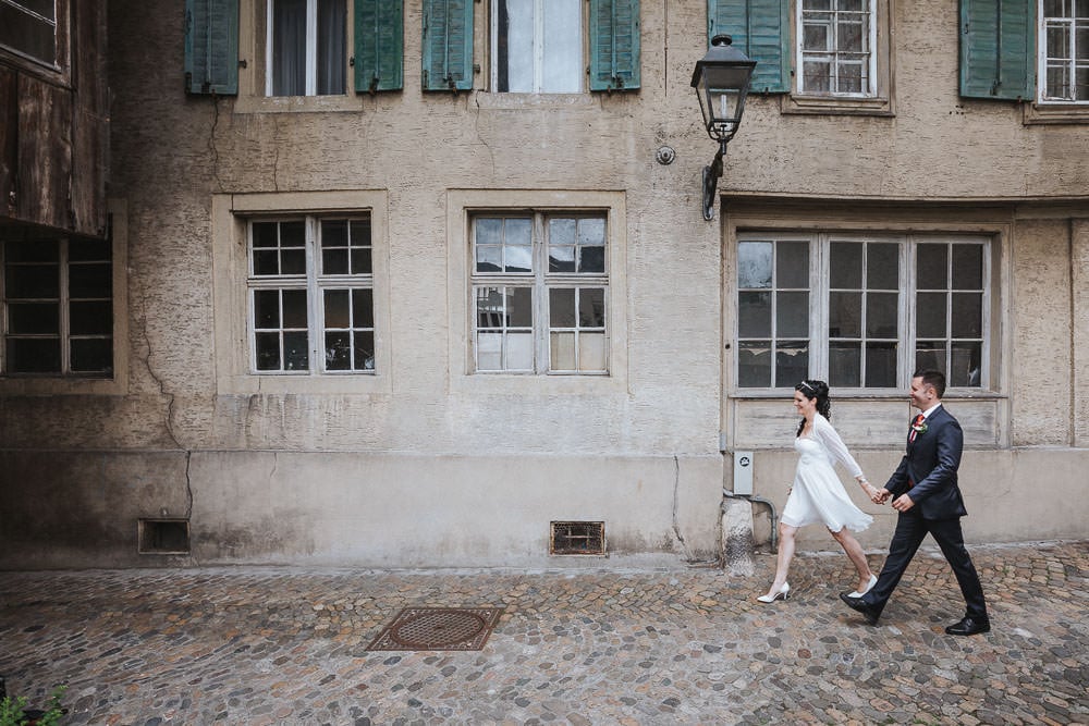 Kurzes Hochzeitskleid Stilrichtung Altstadt
