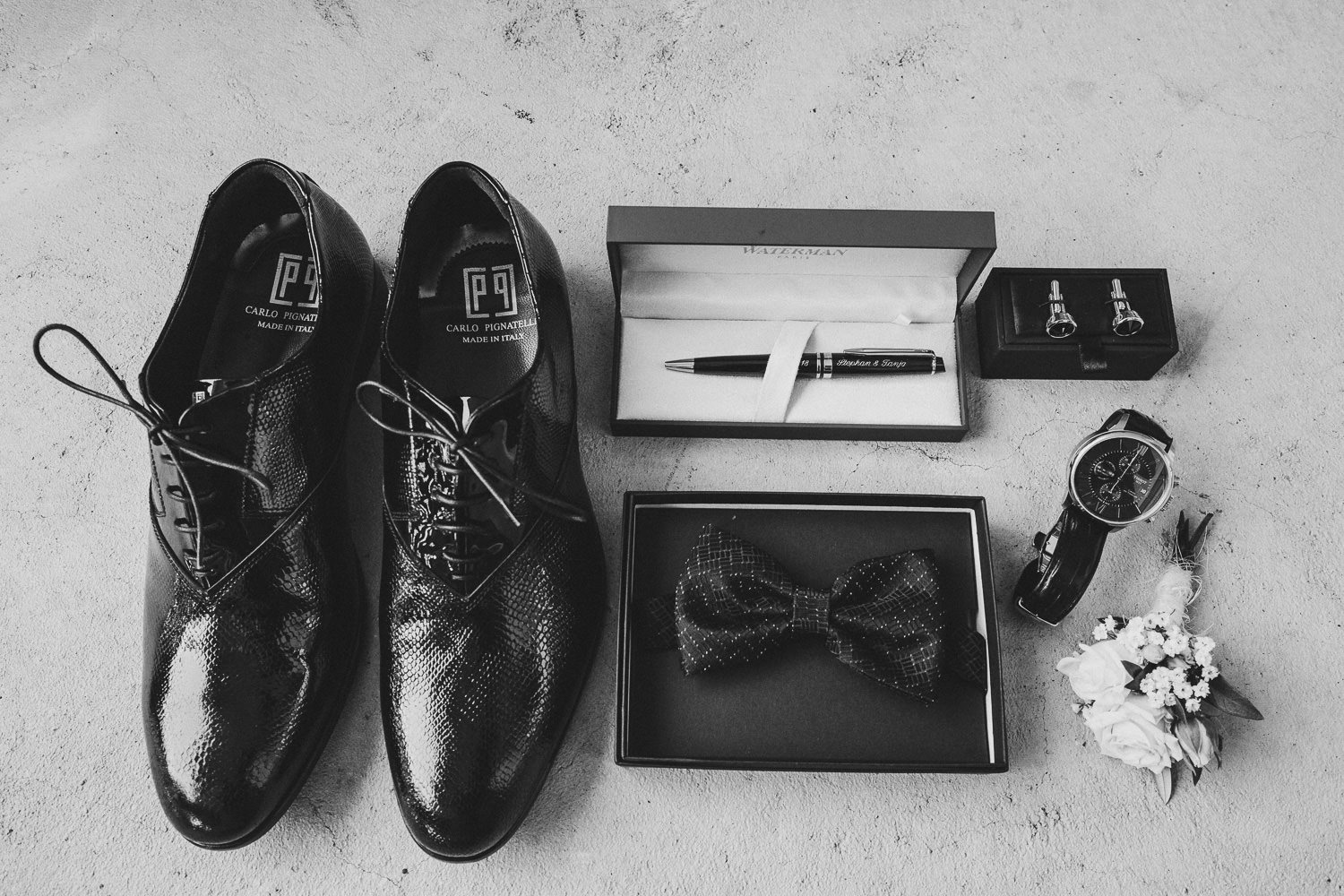 Accessoires Bräutigam Detail schwarz weiss