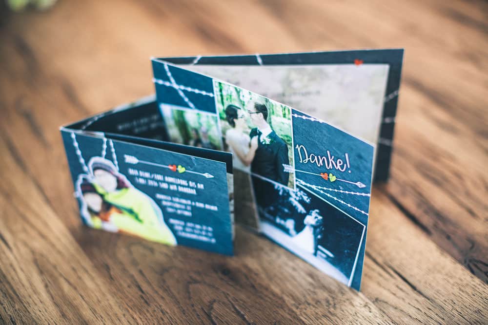 Hochzeit Einladungskarte Dankeskarte