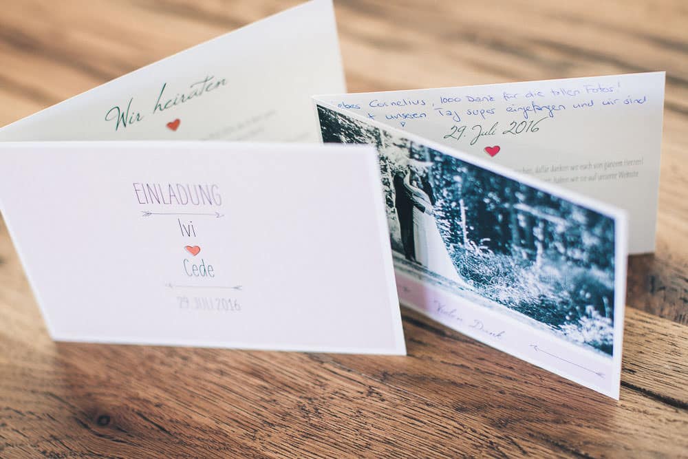 Hochzeit Einladungskarte Dankeskarte