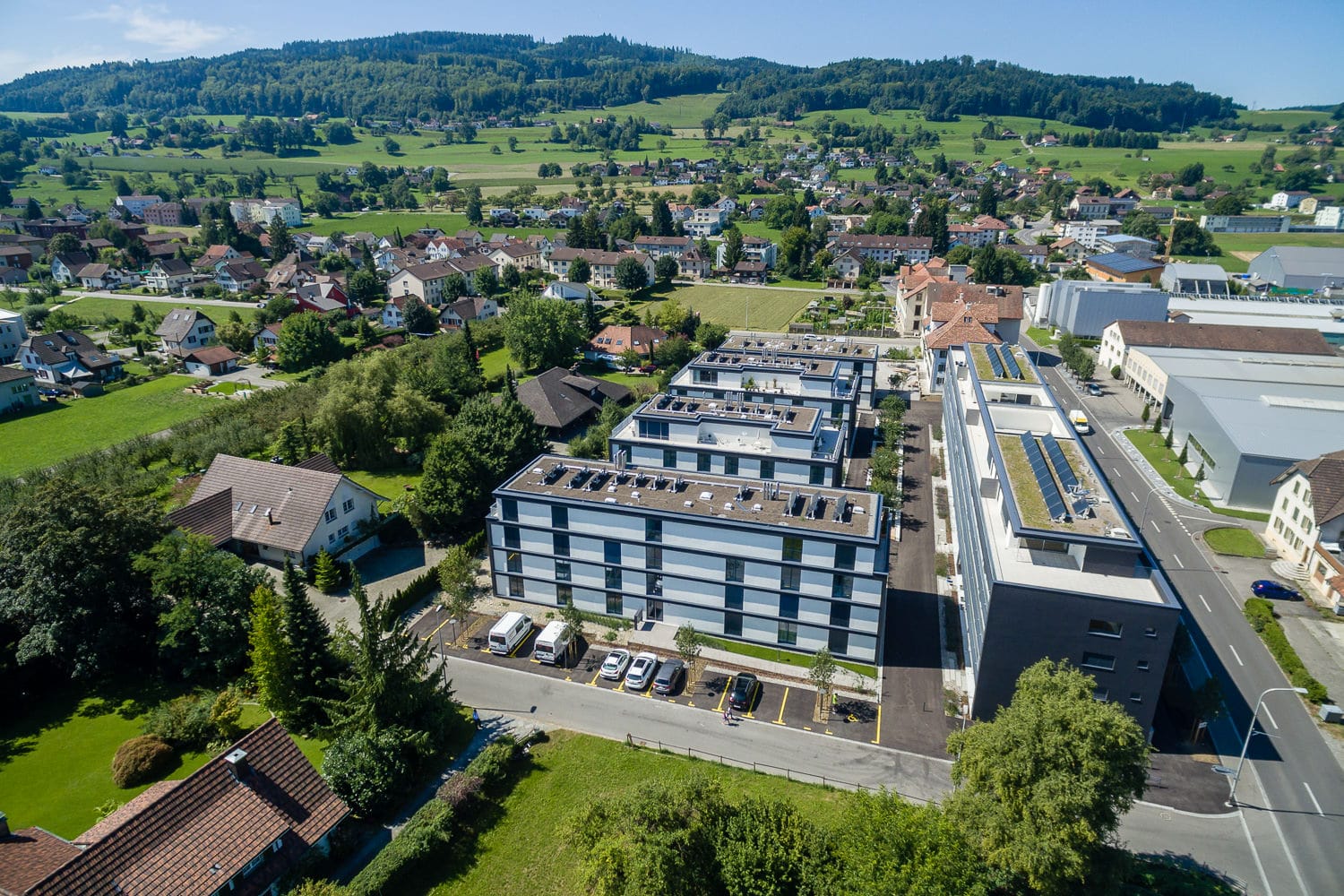 Gautschi Park Reinach Immobilien Drohne Überblick