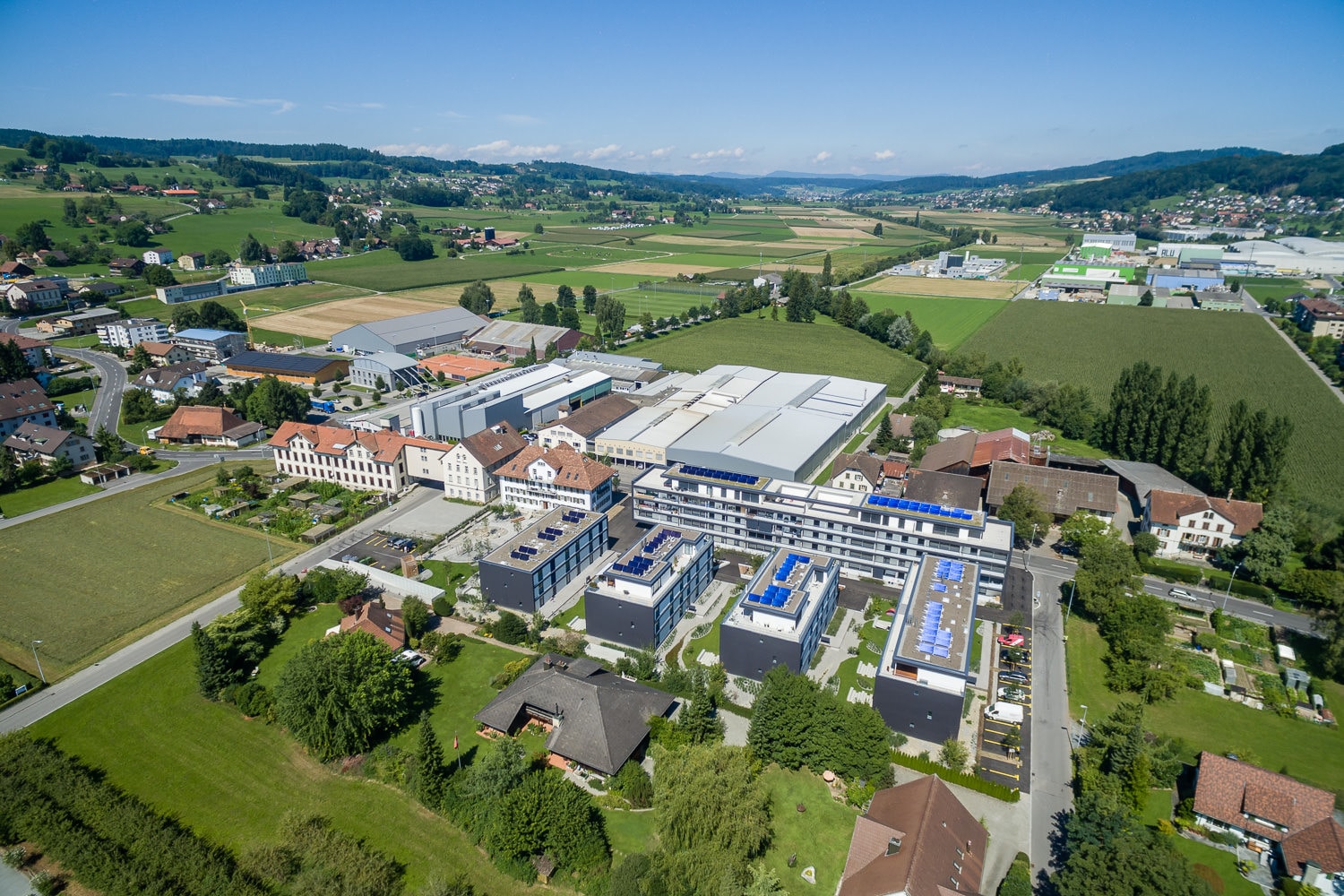 Gautschi Park Reinach Immobilien Drohne Luftaufnahme