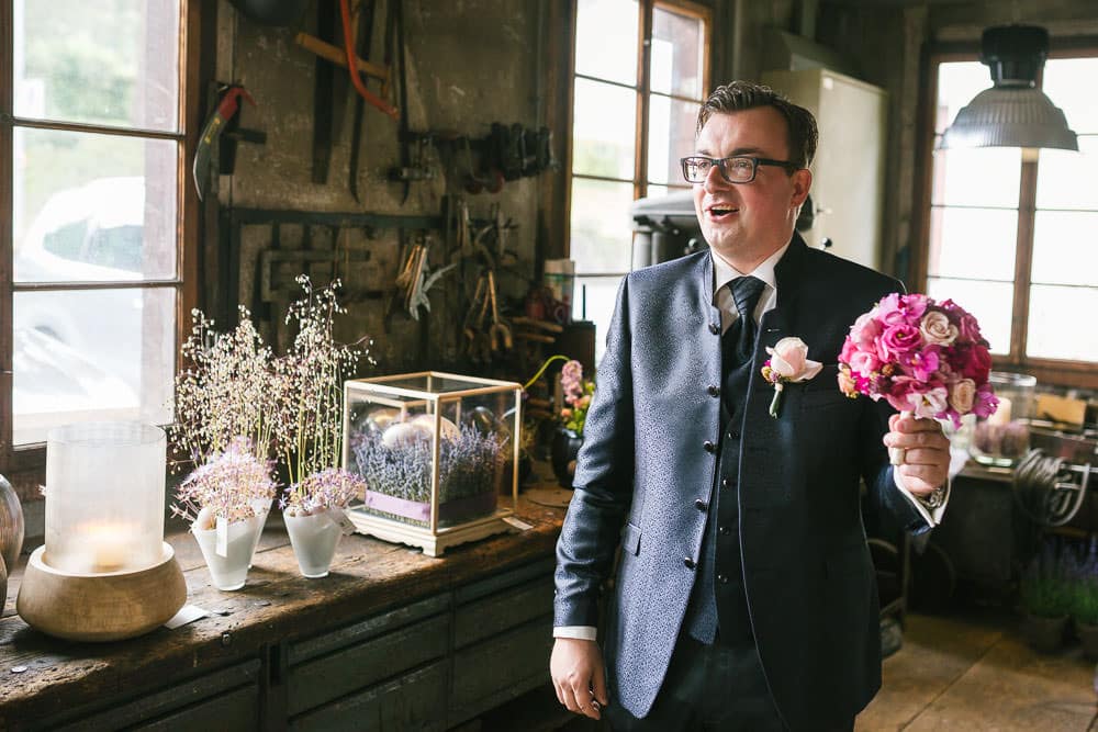 Hochzeit Location Fotograf Cham Aargau Werkstatt Blumen
