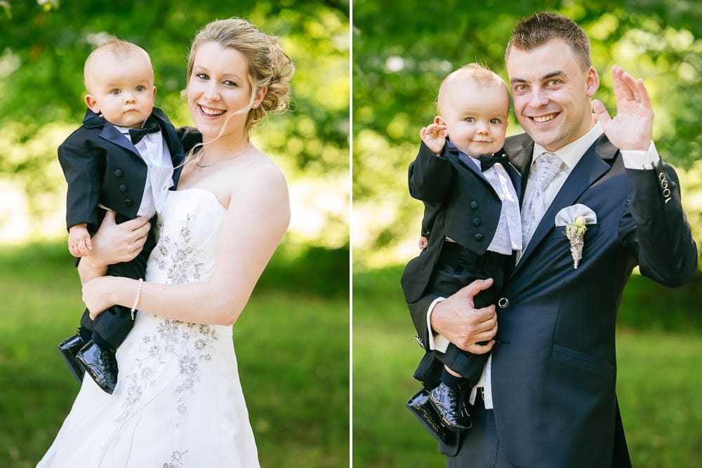 Hochzeit Suhr Braut und Bräutigam mit Kleinkind