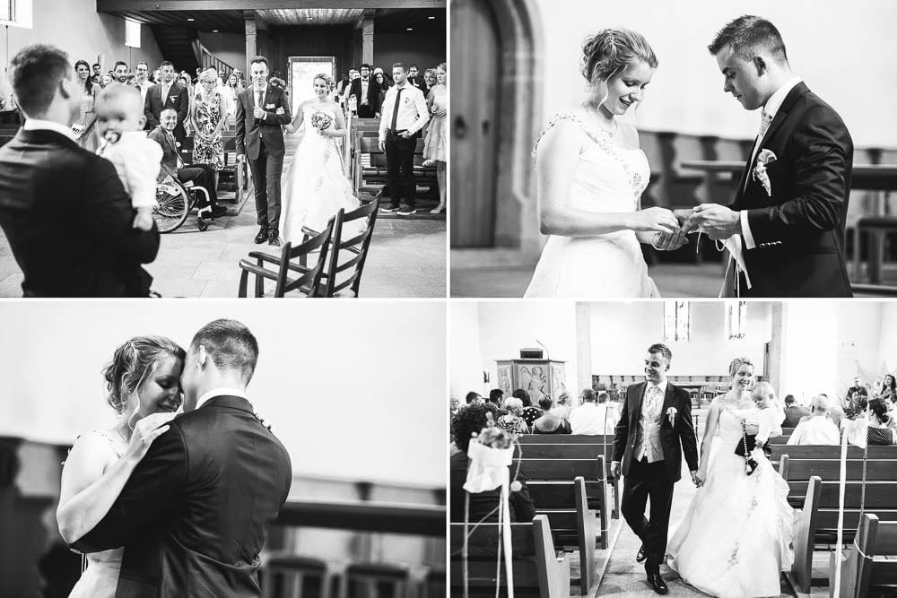 Hochzeit Suhr Trauung schwarz weiss