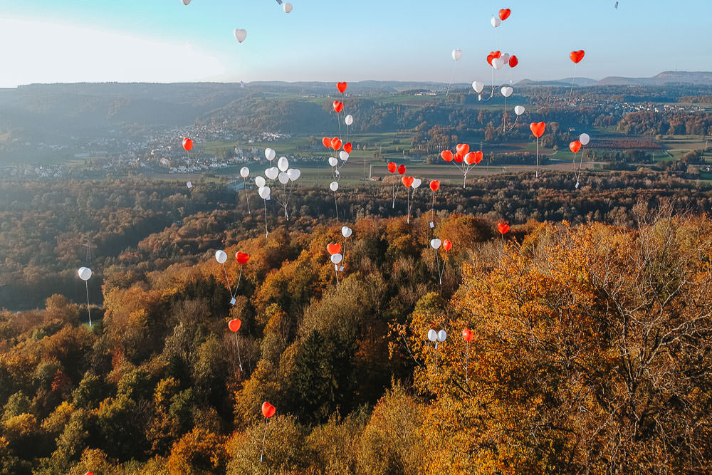 Umweltfreundliche Alternative Luftballons Hochzeit