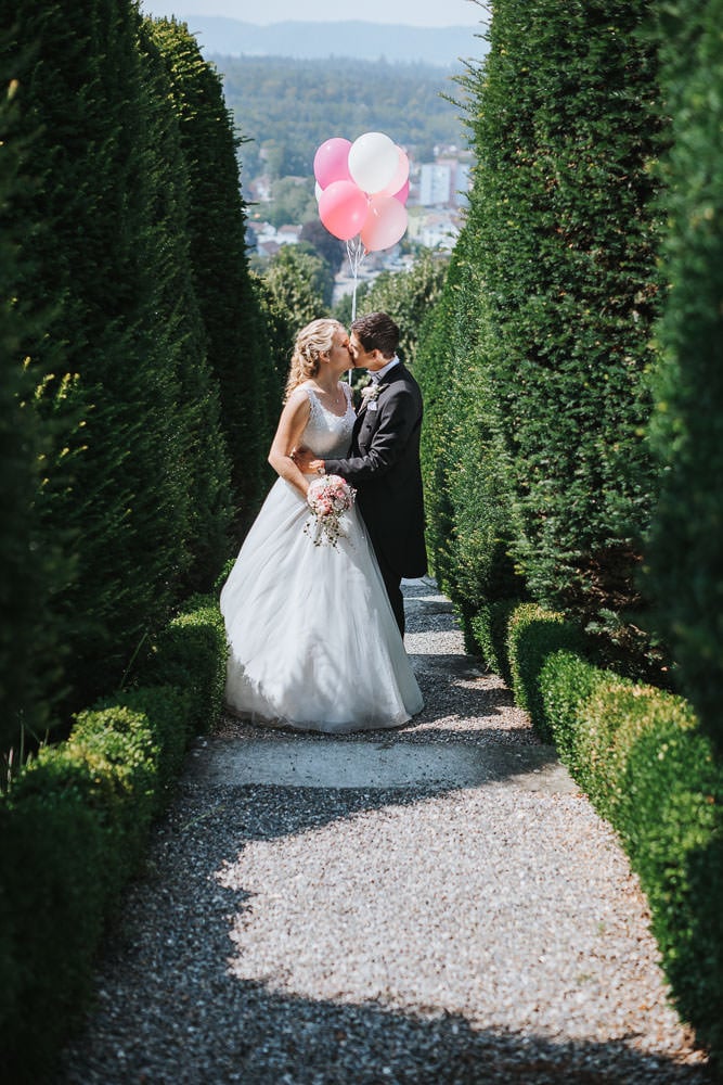Umweltfreundliche Alternative Luftballons Hochzeit Tuja Kuss