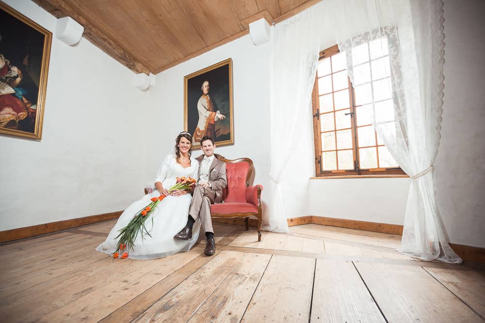 Hochzeit Schloss Hallwyl Brautpaar