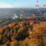 Umweltfreundliche Alternative Luftballons Hochzeit Luftaufnahme Luftballons