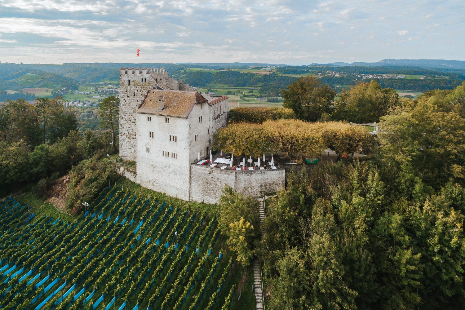 Heiraten Schloss Habsburg Aargau Schloss Habsburg Luftaufnahme Drohne