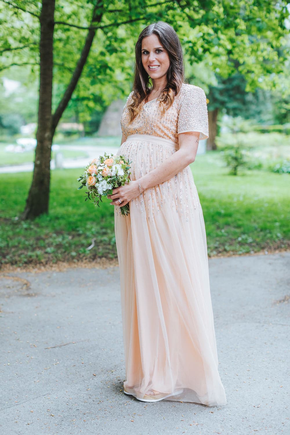 Hochzeit Klöntalersee Braut schwanger