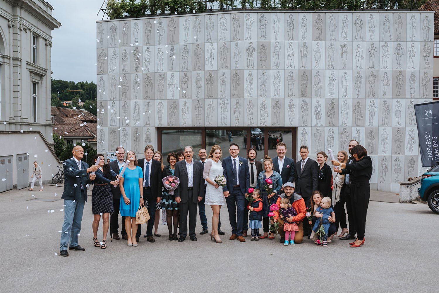 Hochzeitsfotos Stadtmuseum Aarau Gruppenfoto
