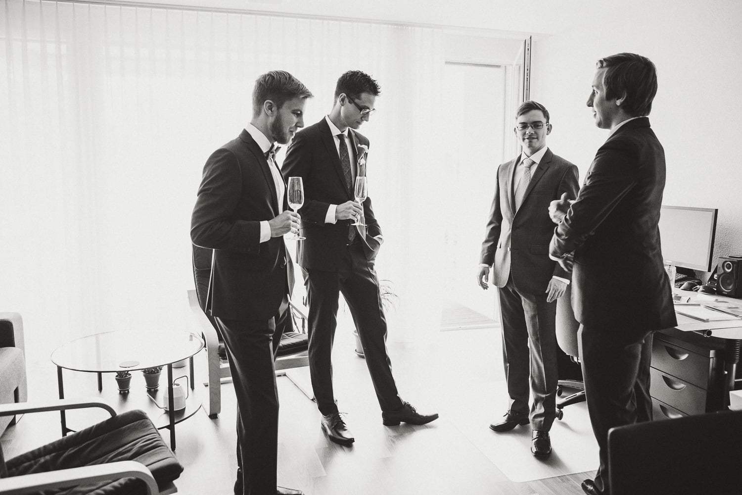 Männer Hochzeit Getting ready