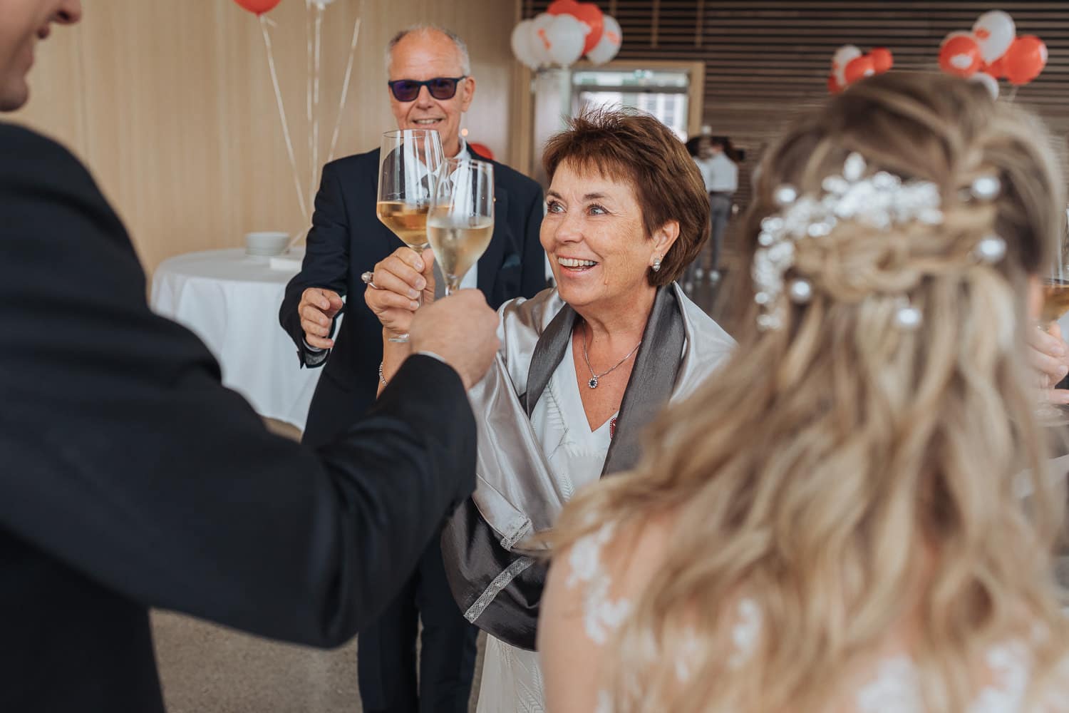 Brautpaar Apéro Gratulationen