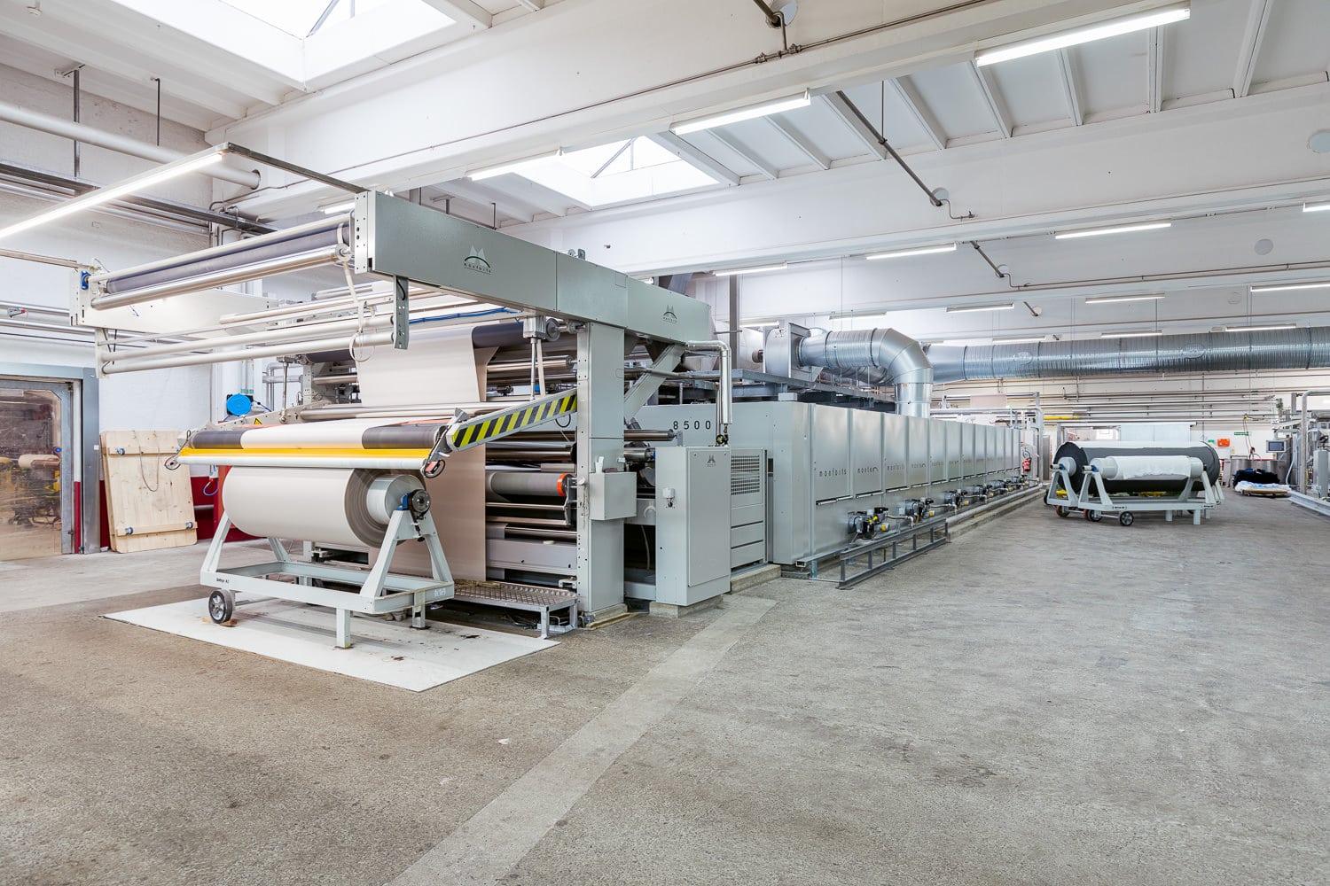 Unternehmen Maschinen Textilien Weitwinkel