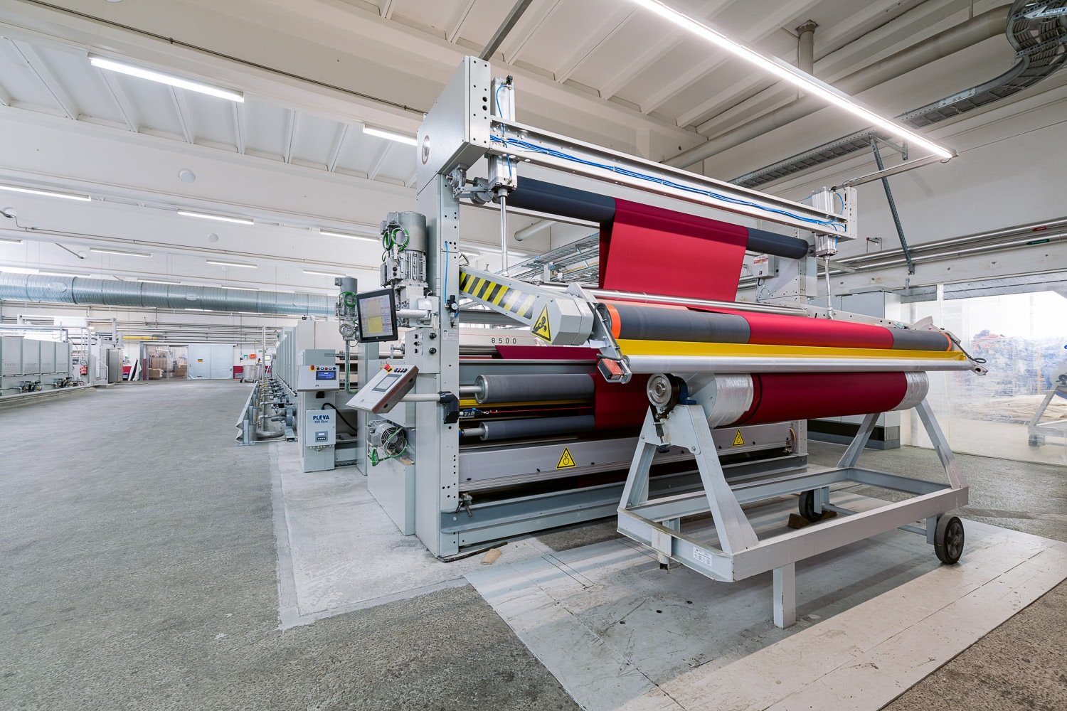 Unternehmen Maschinen Textilien Weitwinkel