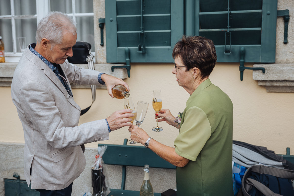 Ziviltrauung Burghalde Lenzburg Apéro